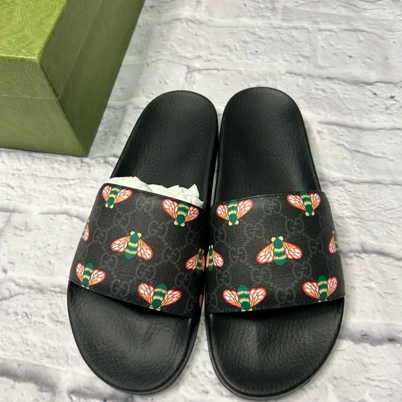 Gucci Shoes Gucci Bee Mens Slides Poshmark